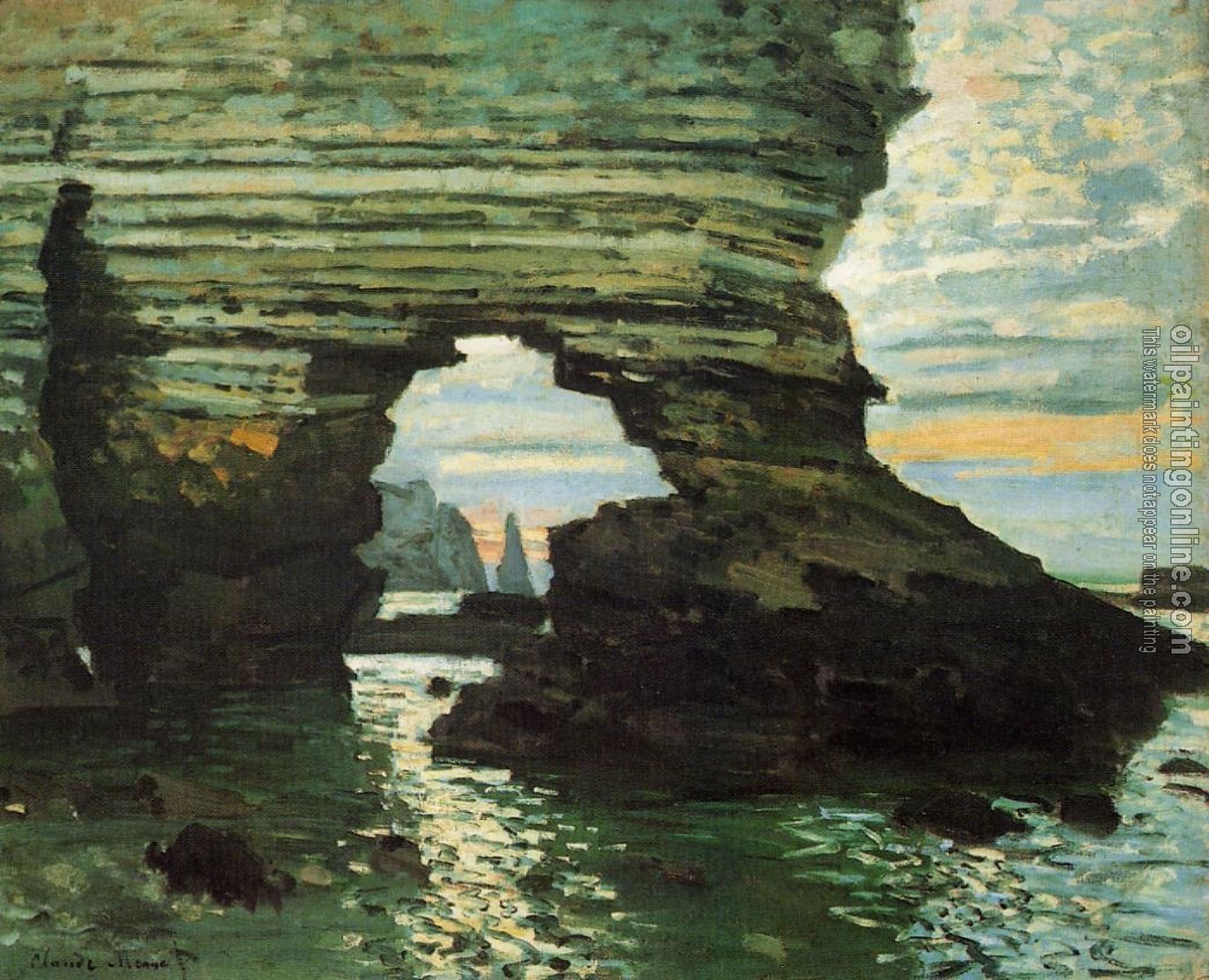 Monet, Claude Oscar - The Porte d'Amont, Etretat